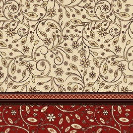 Salvete Daisy 33/20 Floral Pattern Deep Red