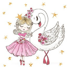 Salvete Daisy 33/20 Pink Ballerina with Swan