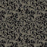 Salvete Maki  33/20 Wallpaper Ornament Black & Gold