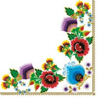 Salvete Maki  33/20 Łowicz Folk White Border
