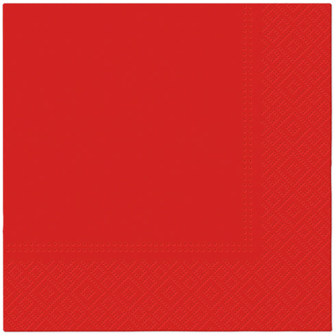 Salvete troslojne 33x33 cm crvena 1/20
