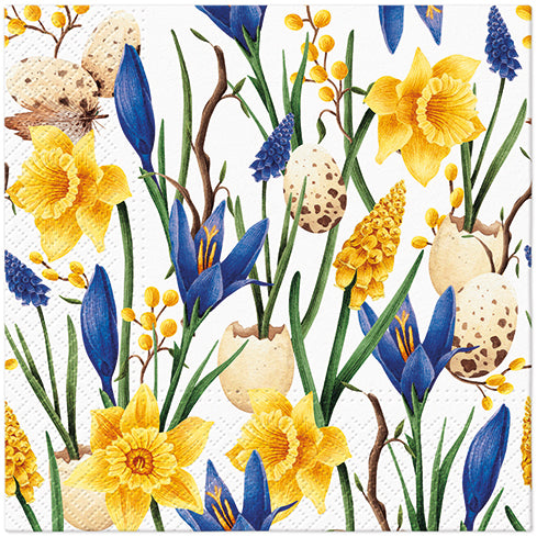 Salvete troslojne 33x33 cm Muscari with Daffodils 1/20