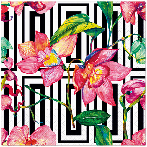 Salvete troslojne 33x33 cm Wildflower Orchid 1/20