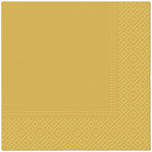 Salvete troslojne 33x33 cm  zlato 1/20