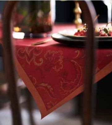 Nadstolnjak Dunicel nalik platnu 84x84 cm Golden Grace Bordeaux