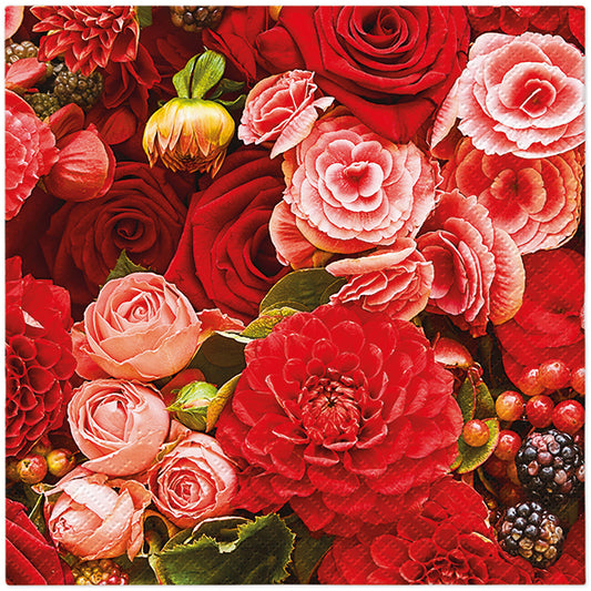 Copy of Salvete troslojne 33x33 cm Red Bouquet 1/20