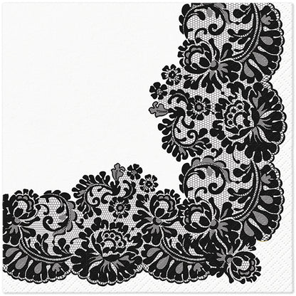 Set za dekor stola Royal Lace  Black za 40 osoba