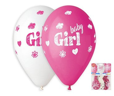Balonski buket baby girl za dobrodošlicu bebe 33 cm 5/1