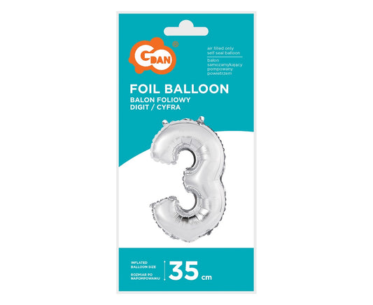 Folijski balon srebro  br.O-9 35 cm