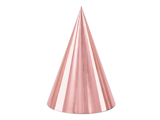Papirne  kapice Rose Gold Star   16 cm  1/6