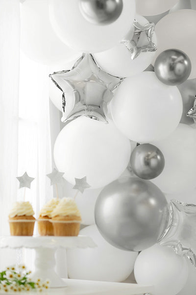 Folijski balon Silver star 25 cm (zrak) 1/1