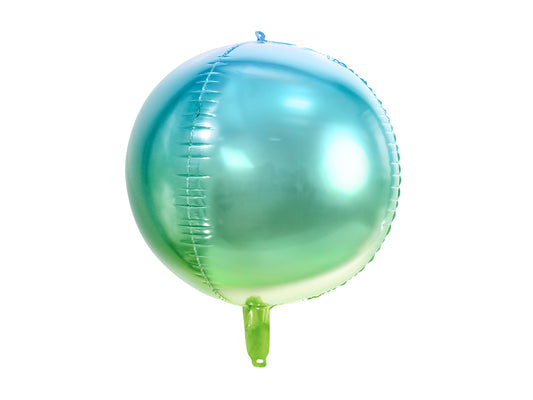 Folijski balon  Sirena plavo-zeleni 35 cm(zrak-helijum)