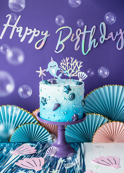 Baner Happy Birthday Sirena  16,5x2 cm