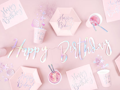 Baner Happy Birthday Sirena  16,5x2 cm