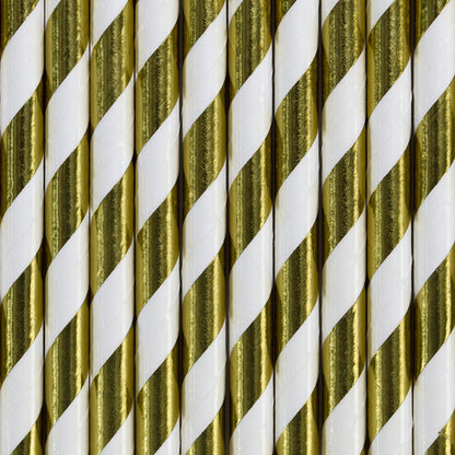 Papirne  slamke zlatne 19,5cm  1/10
