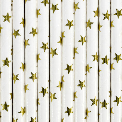 Papirne  slamke gold star 19,5cm  1/10