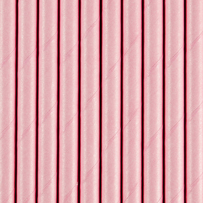 Papirne  slamke pink 19,5cm  1/10