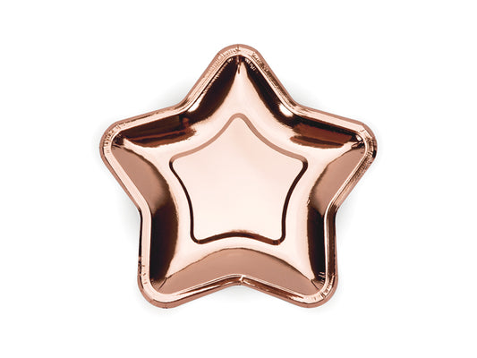 Papirni tanjirici Rose  Gold Star   18 cm  1/6