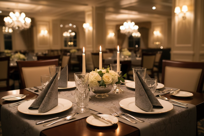 Elegant table setting with Dunisoft napkins